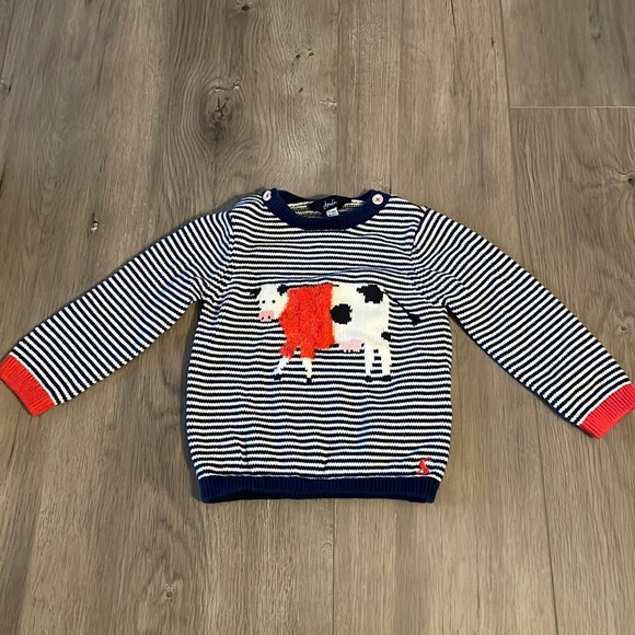 Joules Other - Joules Navy stripe cow sweater